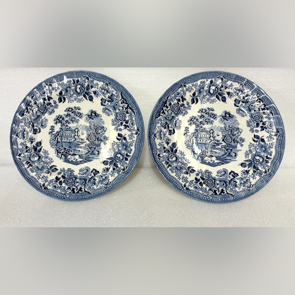 Churchill Tonquin Blue dinner plates. Set of 2